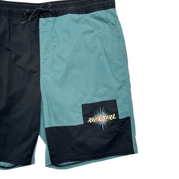 Vintage Rip Curl Men's Color Black Swim Trunks - Picture 3 of 12
